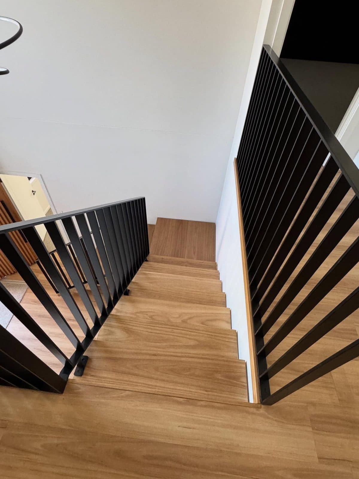 Treads cantilevered off a single spine stringer — Bonnels Bay
