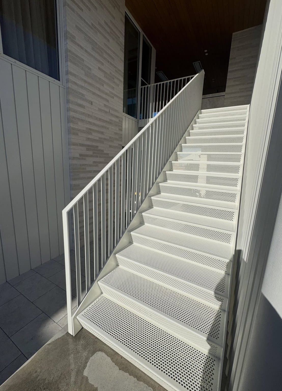 External steel stair structure — Parkway